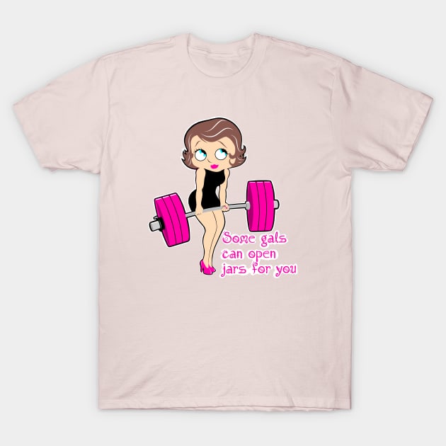 Fitness girl, weightlifting women, gym girl T-Shirt by TimAddisonArt